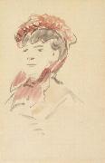 Edouard Manet Femme au chapeau rouge (mk40) oil on canvas